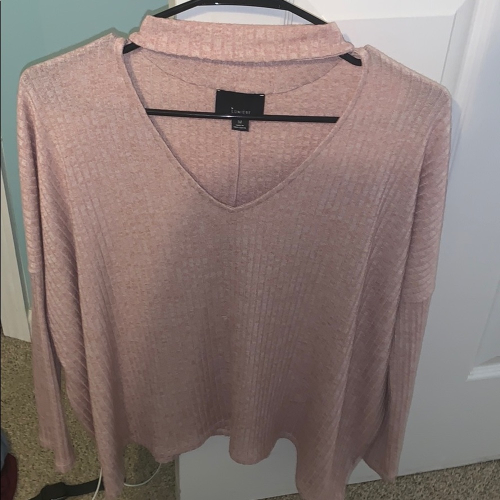 Pink Long Sleeve Blouse